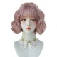 High-Quality 10-Inch Bob Brown Short Wavy Water Wave Wig with Full Fringe
