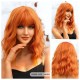 Short Bob Wigs with Bangs and Loose Waves – Realistic Heat-Damage Resistant, Breathable Lace Base
