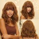 Short Bob Wigs with Bangs and Loose Waves – Realistic Heat-Damage Resistant, Breathable Lace Base