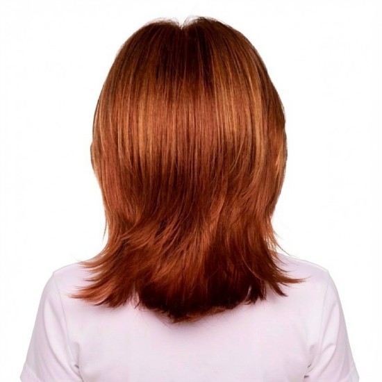Women's Short Straight Wigs with Long Bangs, Ash Brown High-Temperature Synthetic Fiber Cap, Straight Wig Sets