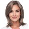 Women's Short Straight Wigs with Long Bangs, Ash Brown High-Temperature Synthetic Fiber Cap, Straight Wig Sets