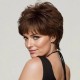 Bouffant Short Curly Wig with Side Bangs for Middle-Aged and Elderly Women - Realistic and Natural Hairpiece