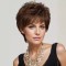 Bouffant Short Curly Wig with Side Bangs for Middle-Aged and Elderly Women - Realistic and Natural Hairpiece