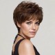Bouffant Short Curly Wig with Side Bangs for Middle-Aged and Elderly Women - Realistic and Natural Hairpiece