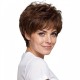 Short Wavy Bob Wig with Side Bangs for Women - Full & Natural Look, Perfect for Middle-Aged and Elderly Ladies