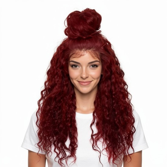 Black Big Wave Hair Extension | Suitable for High-Volume Hair | Front Lace Design