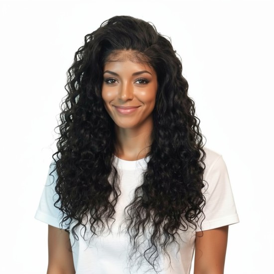 Black Big Wave Hair Extension | Suitable for High-Volume Hair | Front Lace Design