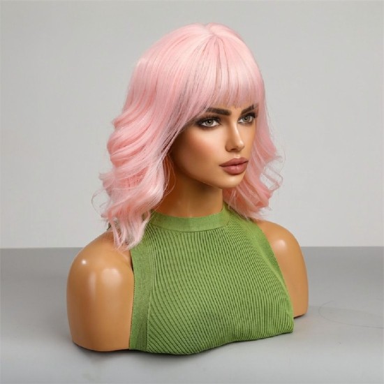 Women's Short Curly Wig with Full Hand-Tied Mesh Base and Breathable Design | Grape Purple Gradient with Natural Realistic Look for Daily Wear