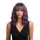 Women's Short Curly Wig with Full Hand-Tied Mesh Base and Breathable Design | Grape Purple Gradient with Natural Realistic Look for Daily Wear