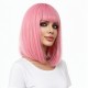 High-Temperature Fiber Synthetic Bob Wig for Women with Air Bangs Full Head Natural Fashion