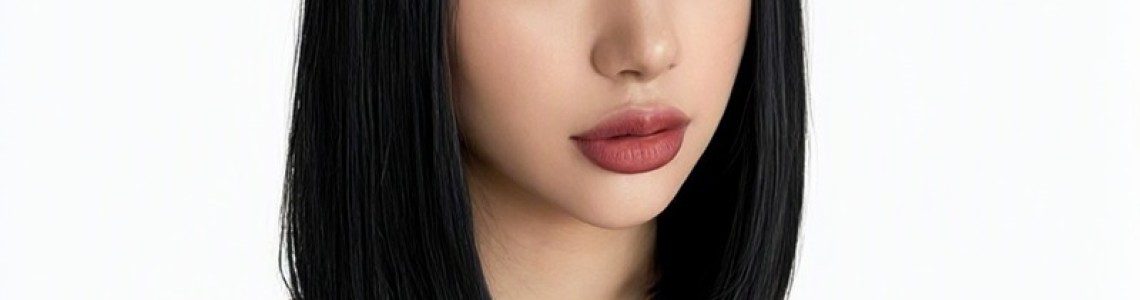 Sleek Synthetic Bob Wig with Blunt Fringe
