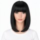 High-Temperature Fiber Synthetic Bob Wig for Women with Air Bangs Full Head Natural Fashion