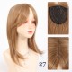 Hear Hair Top Piece for Women, Center Parting Long Straight Synthetic Fiber Hair Extension to Cover Gray Hair