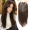 Hear Hair Top Piece for Women, Center Parting Long Straight Synthetic Fiber Hair Extension to Cover Gray Hair