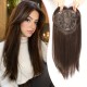 Hear Hair Top Piece for Women, Center Parting Long Straight Synthetic Fiber Hair Extension to Cover Gray Hair