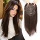 Hear Hair Top Piece for Women, Center Parting Long Straight Synthetic Fiber Hair Extension to Cover Gray Hair