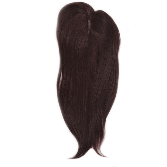 Hear Hair Top Piece for Women, Center Parting Long Straight Synthetic Fiber Hair Extension to Cover Gray Hair