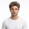 Men's Short Parted Straight Hair Wig | Grey Blonde Gradient Headpiece