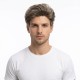 Men's Short Parted Straight Hair Wig | Grey Blonde Gradient Headpiece