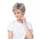 Women's Gradient Grey-White Short Wig | Unisex Grey-White Short Hair Cap
