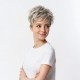 Women's Gradient Grey-White Short Wig | Unisex Grey-White Short Hair Cap