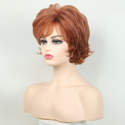 New Synthetic Full-Wig with Side Part, Short Wavy Style | Natural and Breathable Mesh Base for Daily Wear