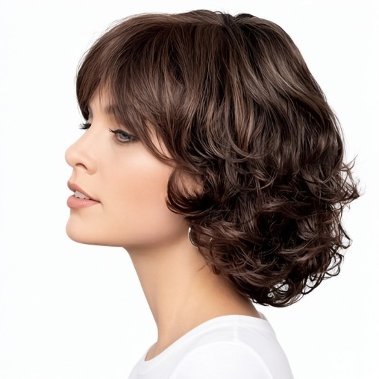 Short Curly Wavy Bob Wig - Natural Volume for Everyday Style