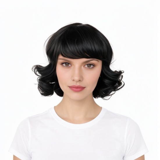 Short Curly Wavy Bob Wig - Natural Volume for Everyday Style