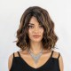 Women's Short Curly Wig with Gradient Golden Top, Partial Bleached Fiber Capless Wig - Fashionable