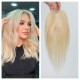 Real Human Hair 8S Bangs Blonde Wiglet Patch for Women - Natural, Breathable, Hand-Knitted to Cover Gray Hair