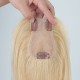 Real Human Hair 8S Bangs Blonde Wiglet Patch for Women - Natural, Breathable, Hand-Knitted to Cover Gray Hair
