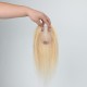 Real Human Hair 8S Bangs Blonde Wiglet Patch for Women - Natural, Breathable, Hand-Knitted to Cover Gray Hair