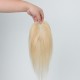 Real Human Hair 8S Bangs Blonde Wiglet Patch for Women - Natural, Breathable, Hand-Knitted to Cover Gray Hair