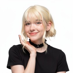 Hand-Woven Blonde Brown Bangs with a Deep Part for Black Hair Women's Styling | Lash-Front Extensions