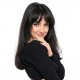 Hand-Woven Blonde Brown Bangs with a Deep Part for Black Hair Women's Styling | Lash-Front Extensions