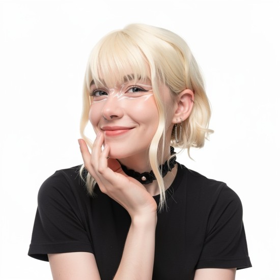 Hand-Woven Blonde Brown Bangs with a Deep Part for Black Hair Women's Styling | Lash-Front Extensions