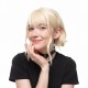 Hand-Woven Blonde Brown Bangs with a Deep Part for Black Hair Women's Styling | Lash-Front Extensions