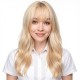 Hand-Woven Blonde Brown Bangs with a Deep Part for Black Hair Women's Styling | Lash-Front Extensions