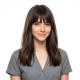 Hand-Woven Blonde Brown Bangs with a Deep Part for Black Hair Women's Styling | Lash-Front Extensions