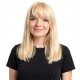 Hand-Woven Blonde Brown Bangs with a Deep Part for Black Hair Women's Styling | Lash-Front Extensions