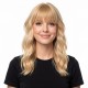 Hand-Woven Blonde Brown Bangs with a Deep Part for Black Hair Women's Styling | Lash-Front Extensions