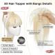 3D Hand-knotted Full Lace Human Hair Bangs, 10 Inch T-Part Drifting Blonde Hairpiece for Women