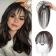 3D Hand-knotted Full Lace Human Hair Bangs, 10 Inch T-Part Drifting Blonde Hairpiece for Women