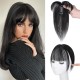 3D Hand-knotted Full Lace Human Hair Bangs, 10 Inch T-Part Drifting Blonde Hairpiece for Women