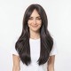 Brown Bangs Layered Texture Medium-Long Wigs | Fashion Realistic Hairpiece