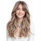 Brown Bangs Layered Texture Medium-Long Wigs | Fashion Realistic Hairpiece