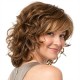 Womens Short Curly Bob with Side Bangs Full Headpiece Natural Hair
