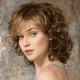 Women's Synthetic Wig with Side Bangs, Short Wavy Full Headpiece, Natural Style