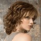 Women's Synthetic Wig with Side Bangs, Short Wavy Full Headpiece, Natural Style