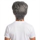 Men's Gray Short Hairpiece for Middle-Aged and Elderly – Natural Volume with Non-Stick Appearance